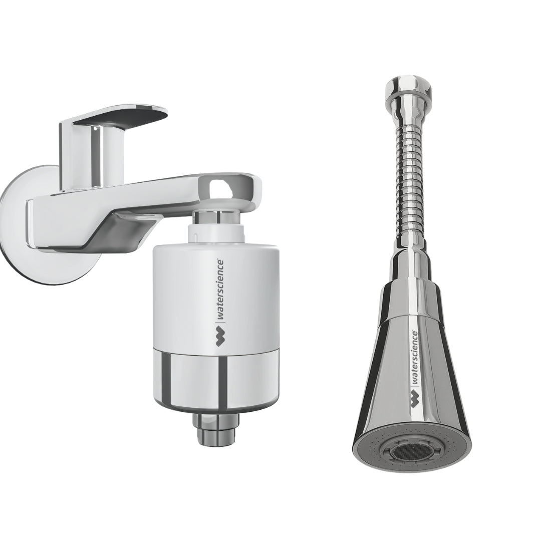 CLEO Shower & Tap Filter + AERA Kitchen Tap Extender