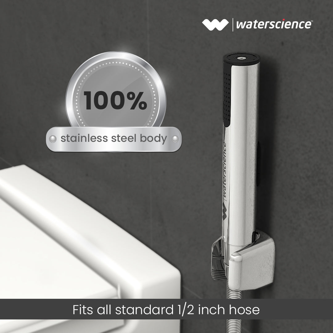 WaterScience Water Saving Health Faucet | Stainless Steel | 3 Flow Modes | Chrome Finish | Without Hose - PURO-HFE-824