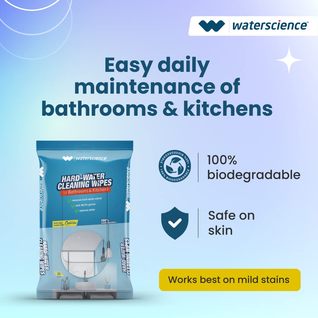 CLEO Shower & Tap Filter + Hard Water Wipes for Bathroom and Kitchen : COMBO OFFER